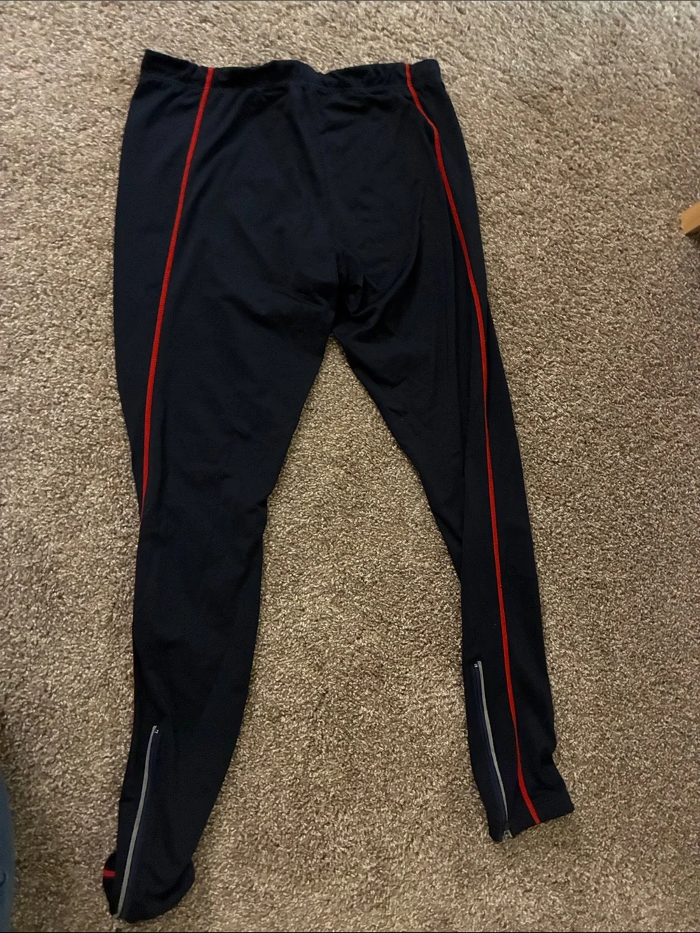 Nike Navy Blue Leggings with Red Accents